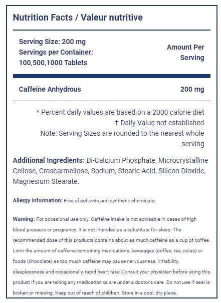 4Ever Fit Caffeine Tablets 200mg (100 tablets)