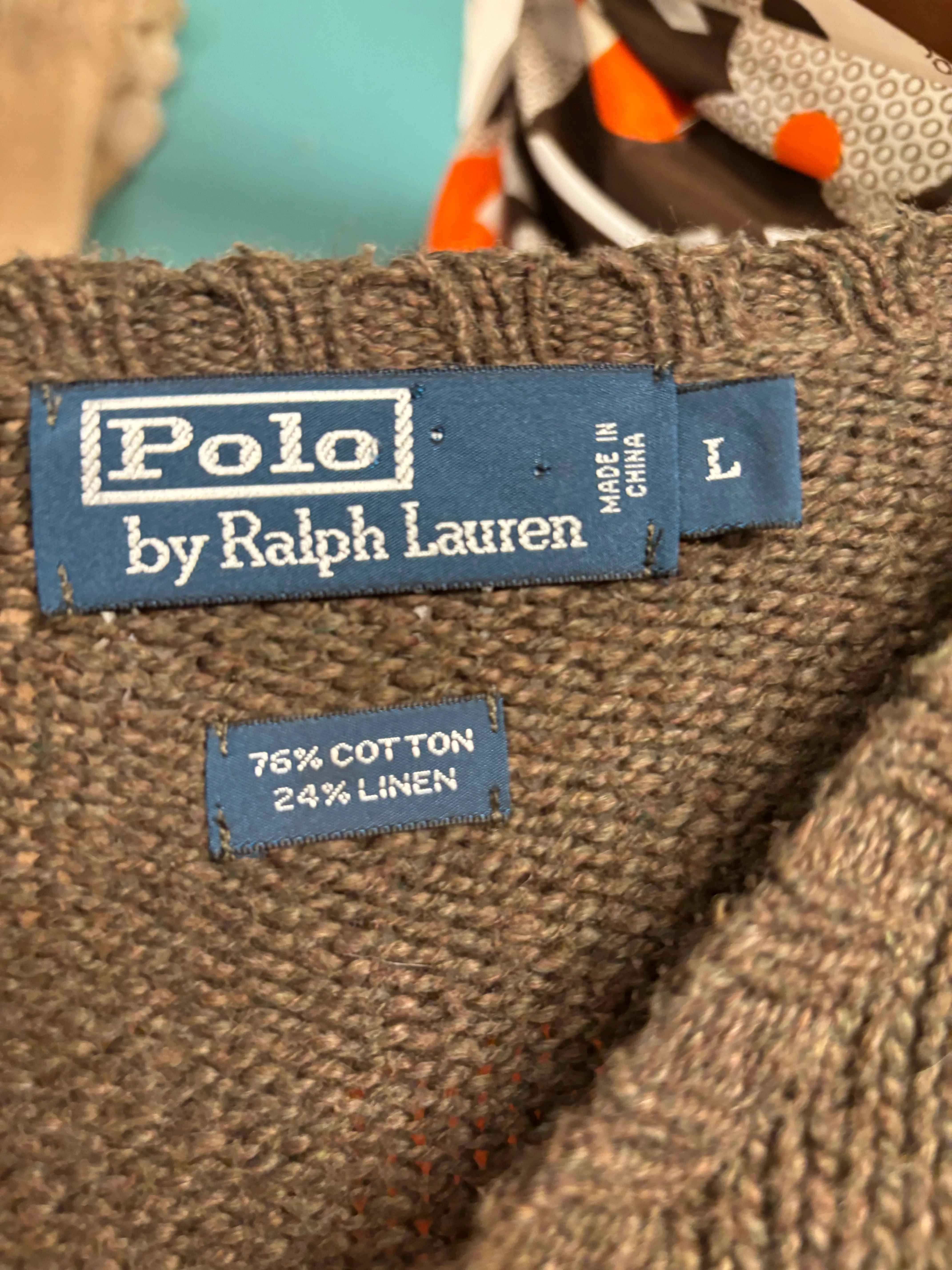 90s Polo by Ralph Lauren cotton/linen sweater