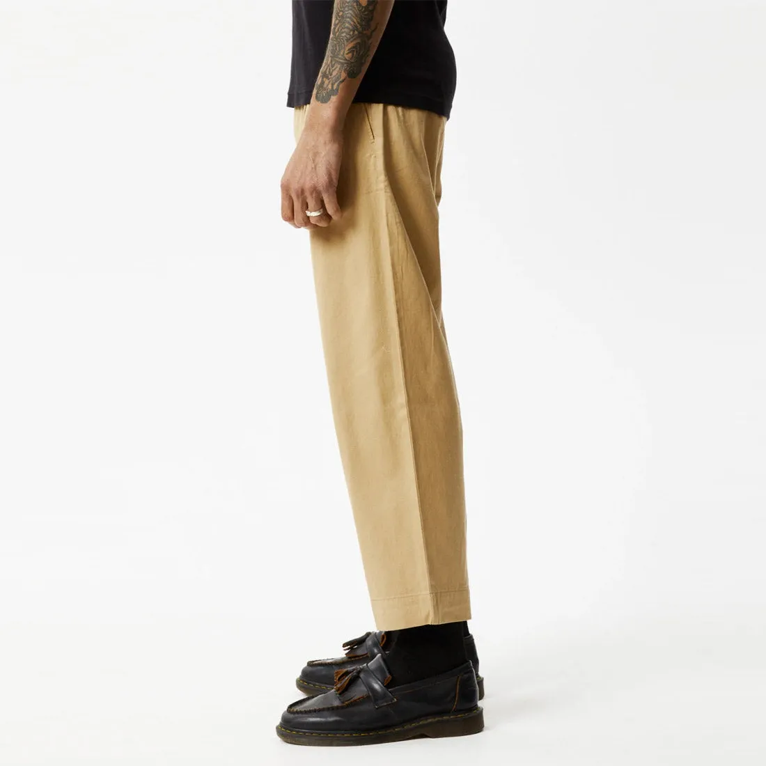 AFENDS Mixed Business Hemp Suit Pant - Tan