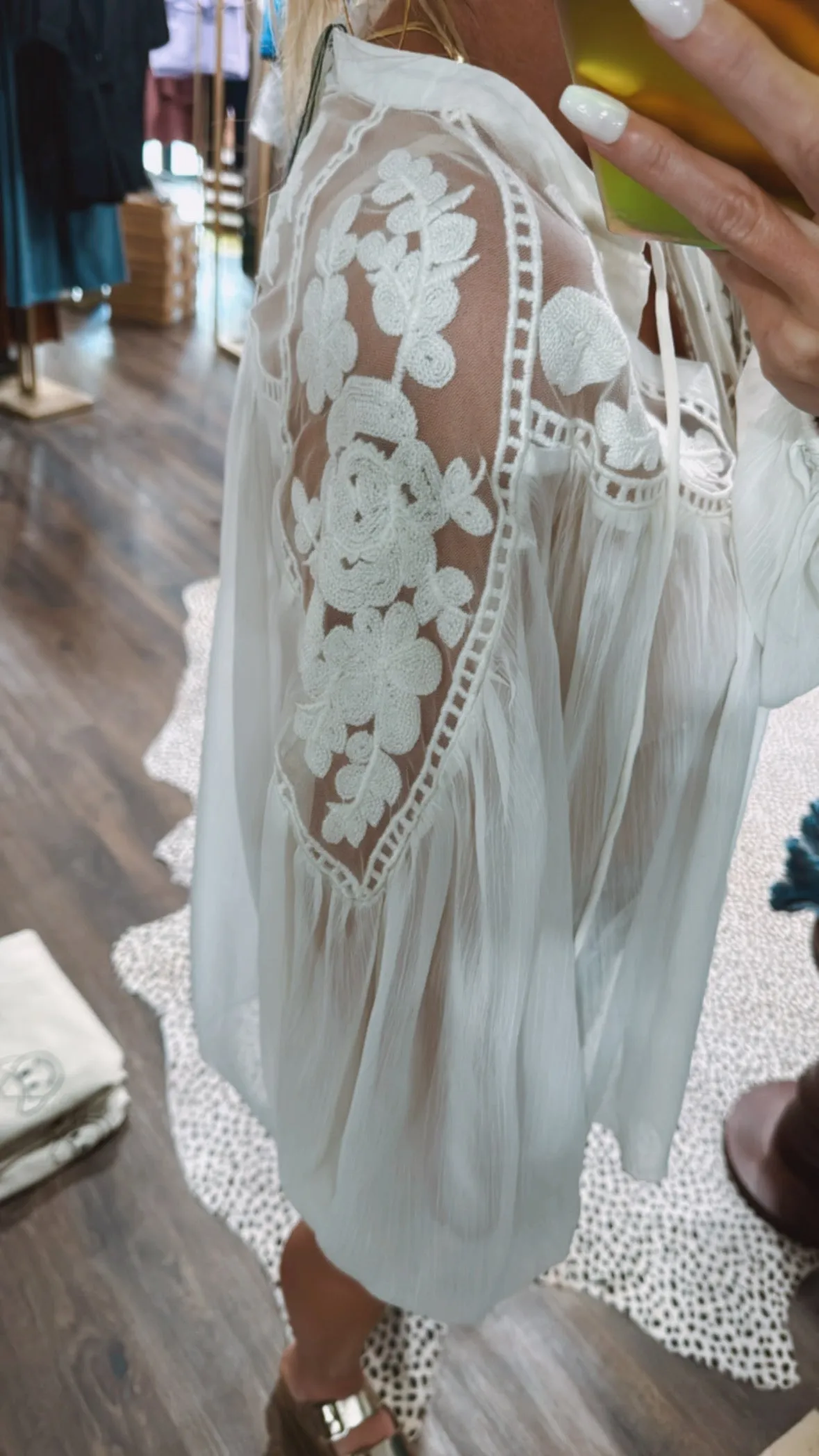 Aratta Camellia Top in Ivory