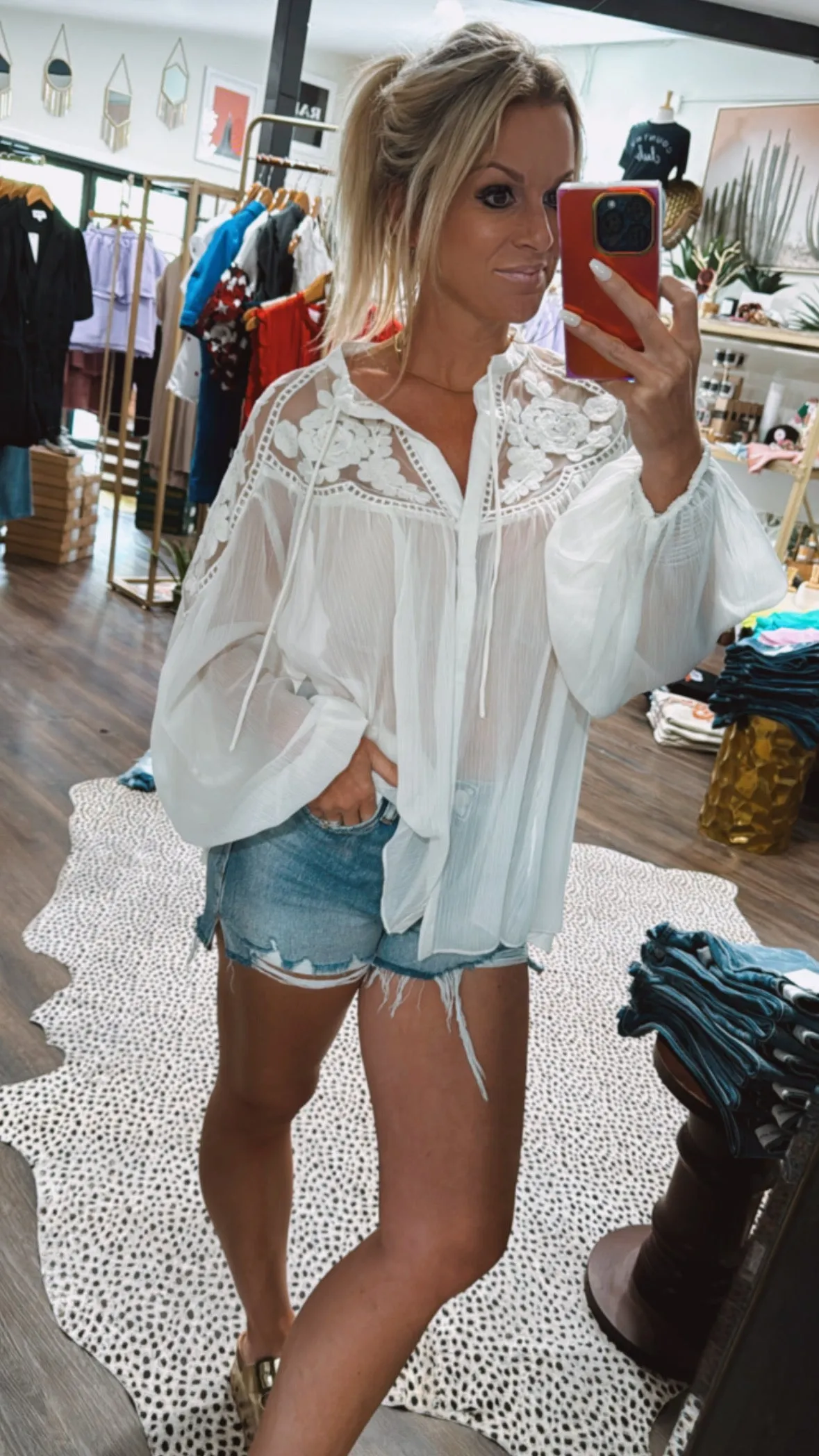 Aratta Camellia Top in Ivory