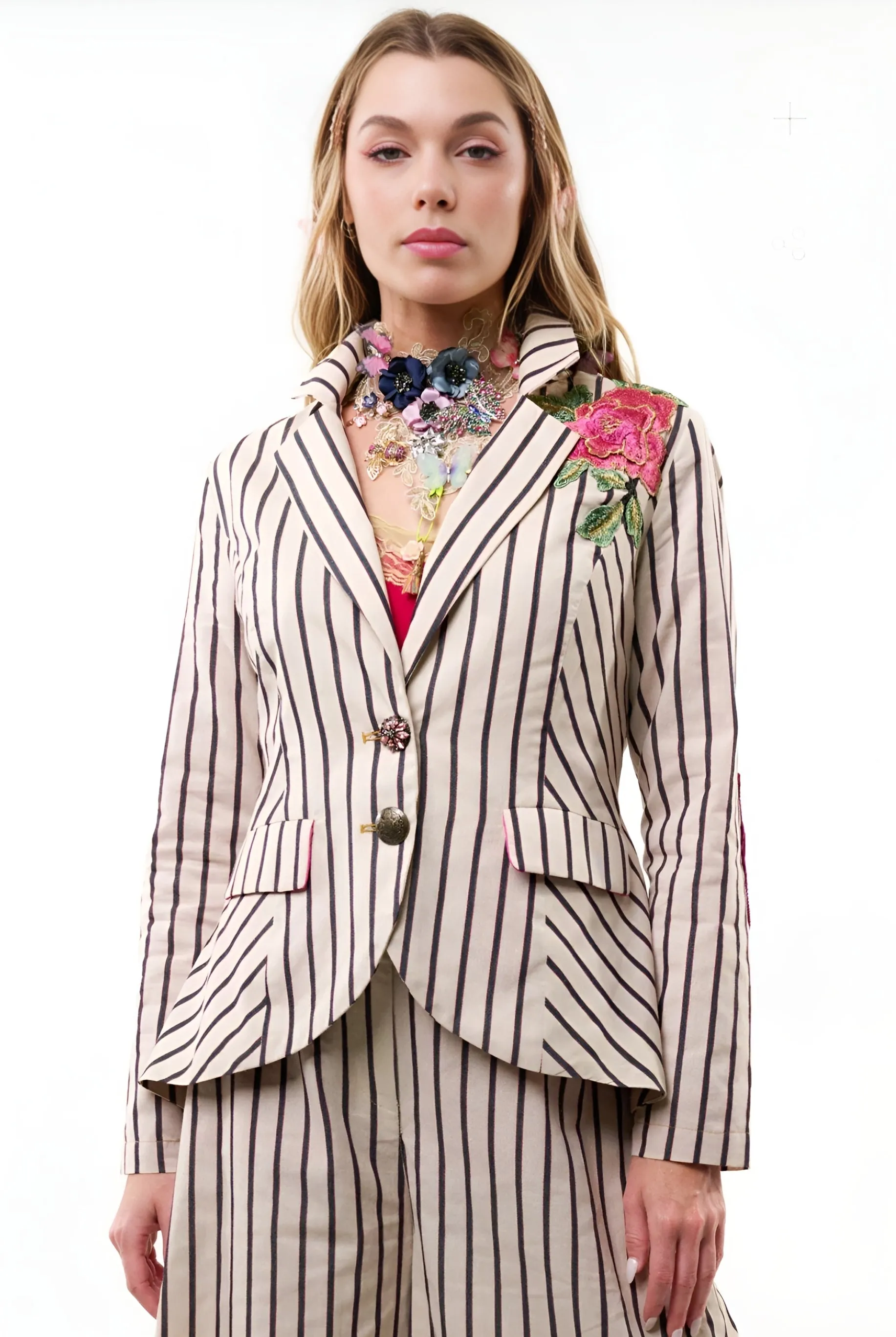 Aratta Derby Princess Stripe Blazer And Pants Set