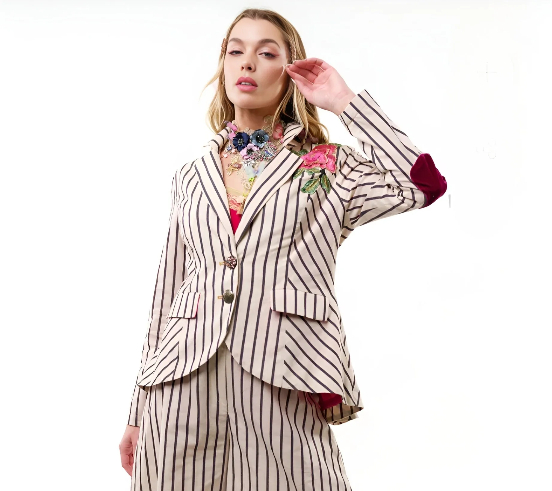 Aratta Derby Princess Stripe Blazer And Pants Set