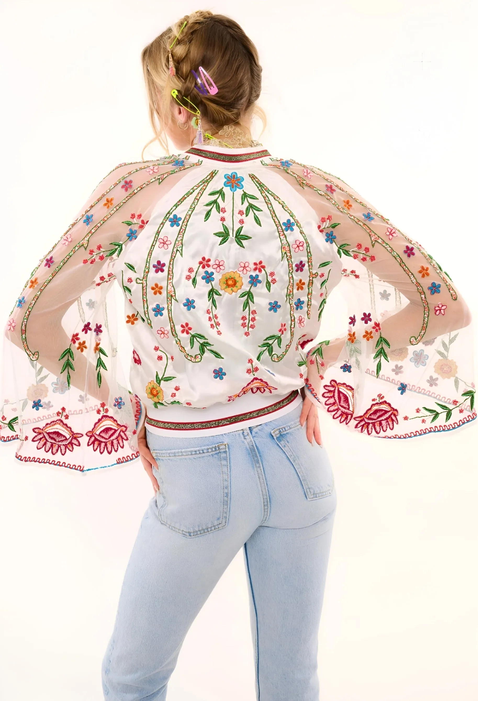 Aratta Drama Bomber Lace Jacket
