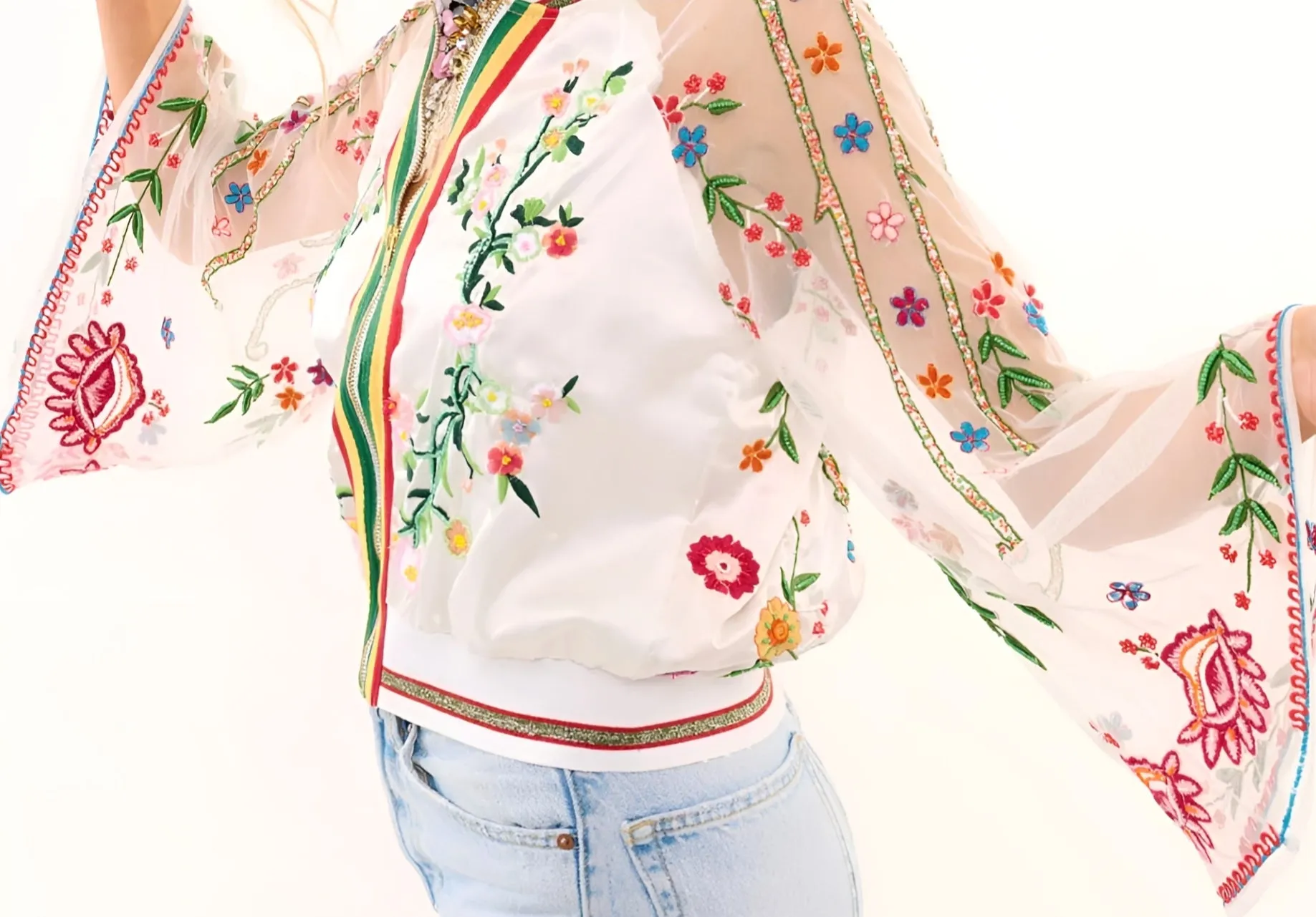 Aratta Drama Bomber Lace Jacket