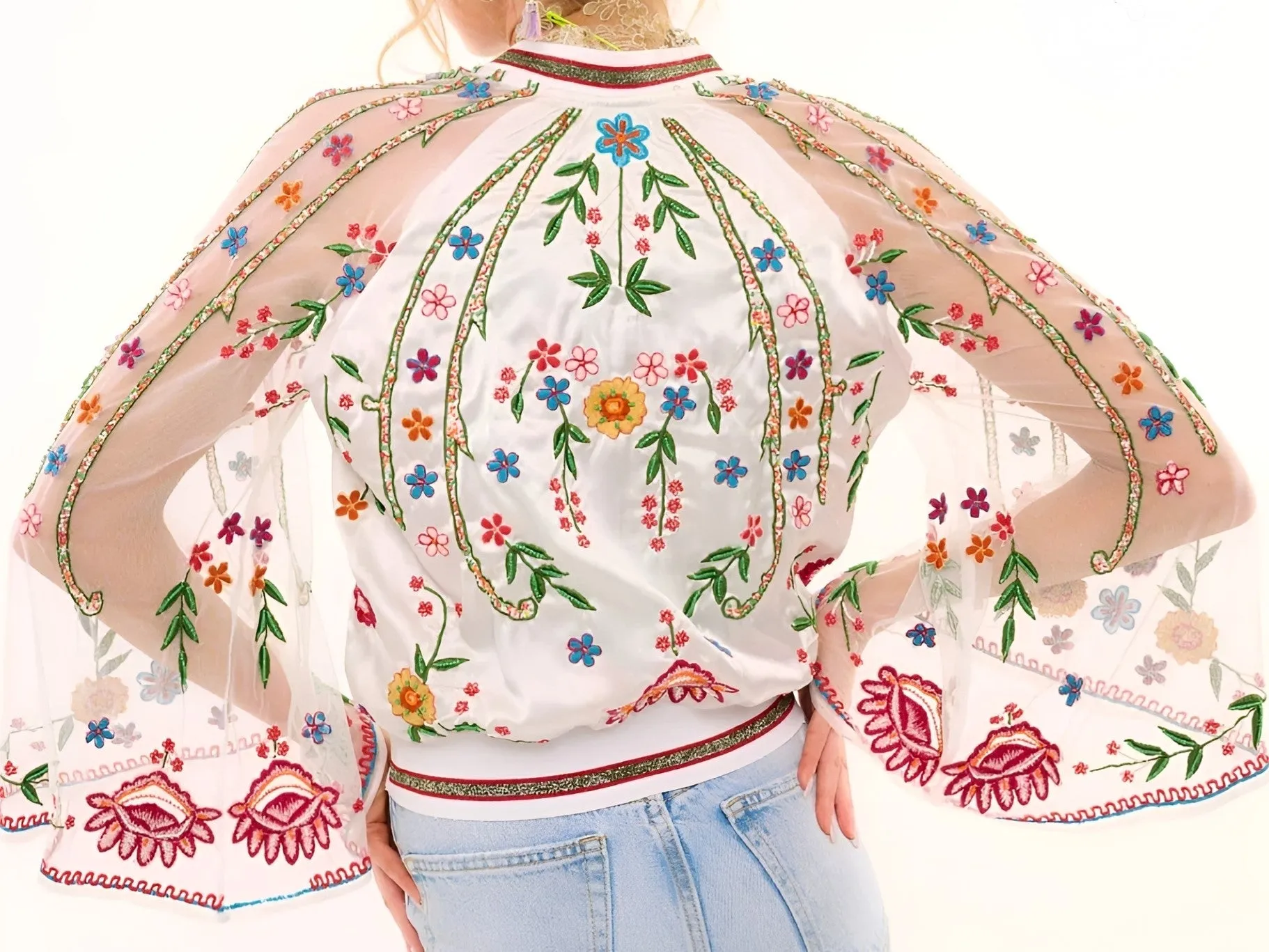 Aratta Drama Bomber Lace Jacket