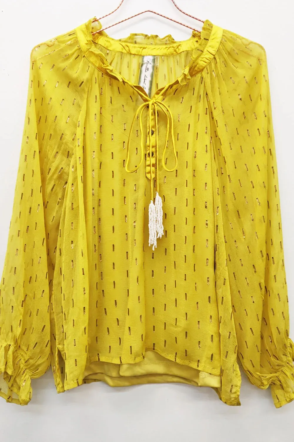 Aratta Mustard Maven Blouse