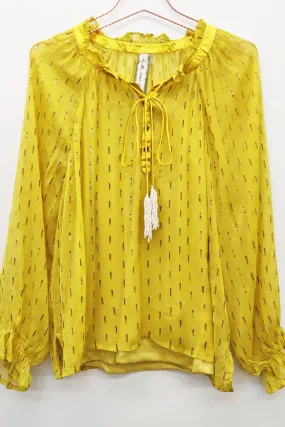 Aratta Mustard Maven Blouse