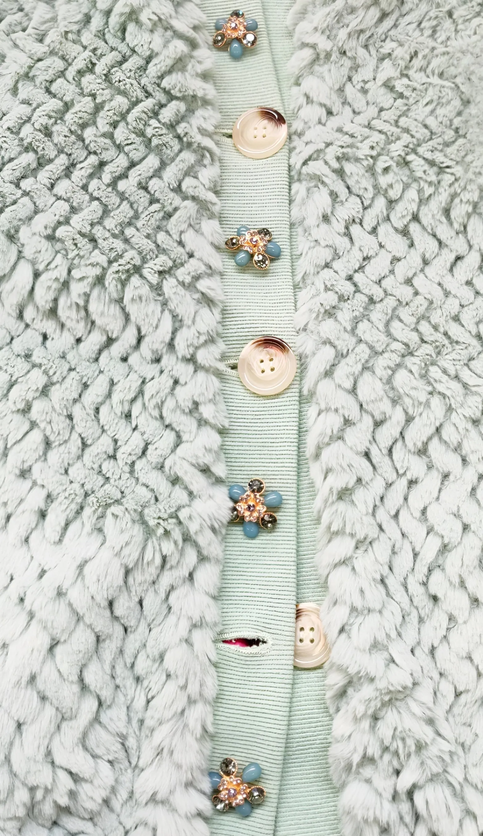 Aratta Nellie Fur Jacket- Winter Mint