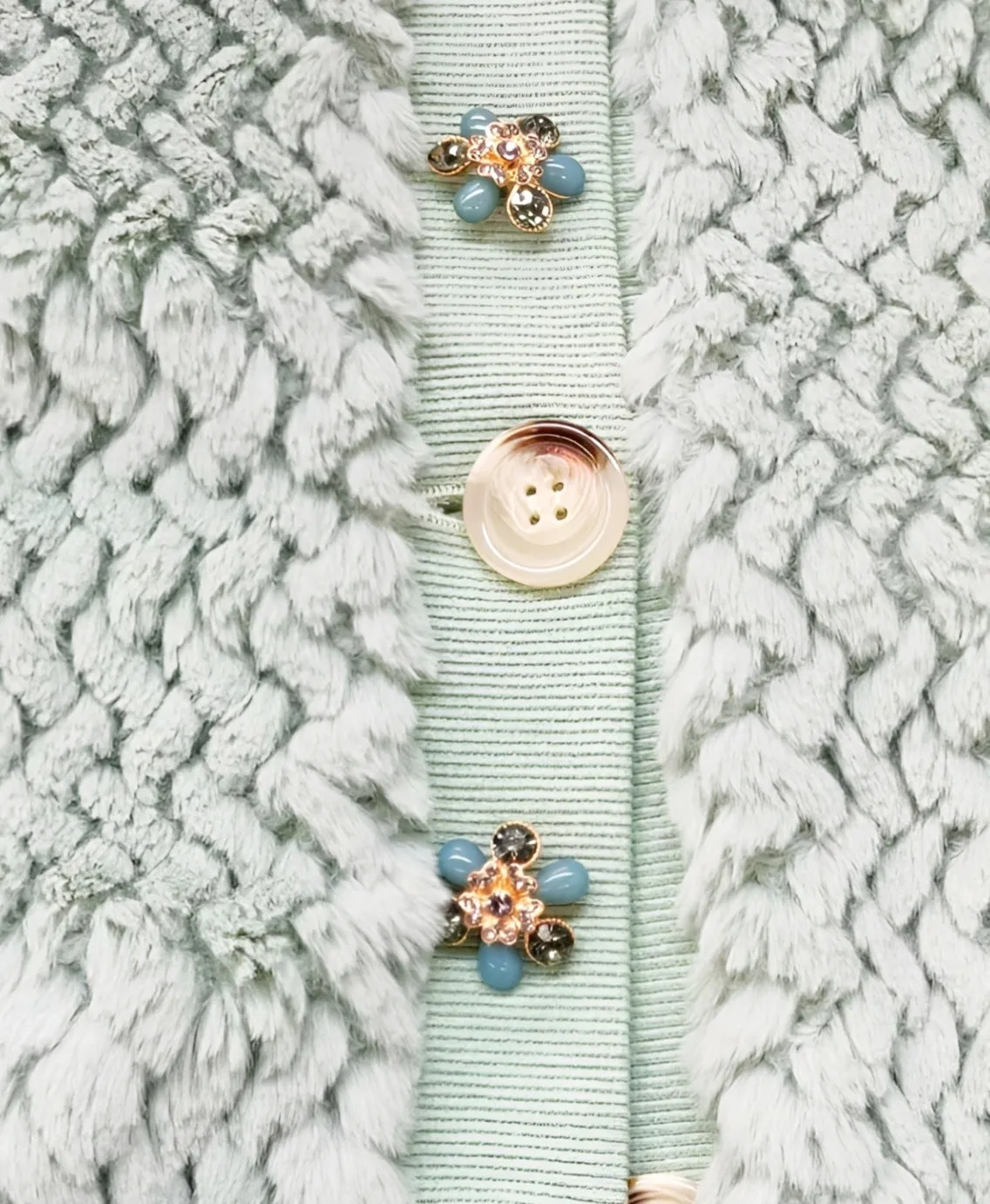Aratta Nellie Fur Jacket- Winter Mint