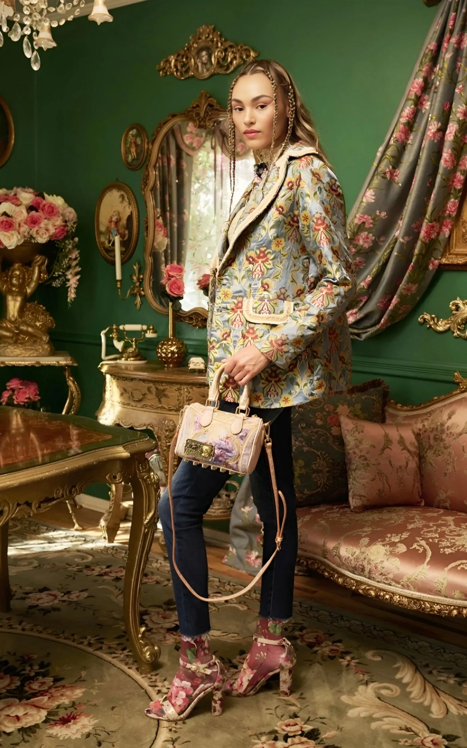 Aratta Renaissance Silk Jacquard Blazer
