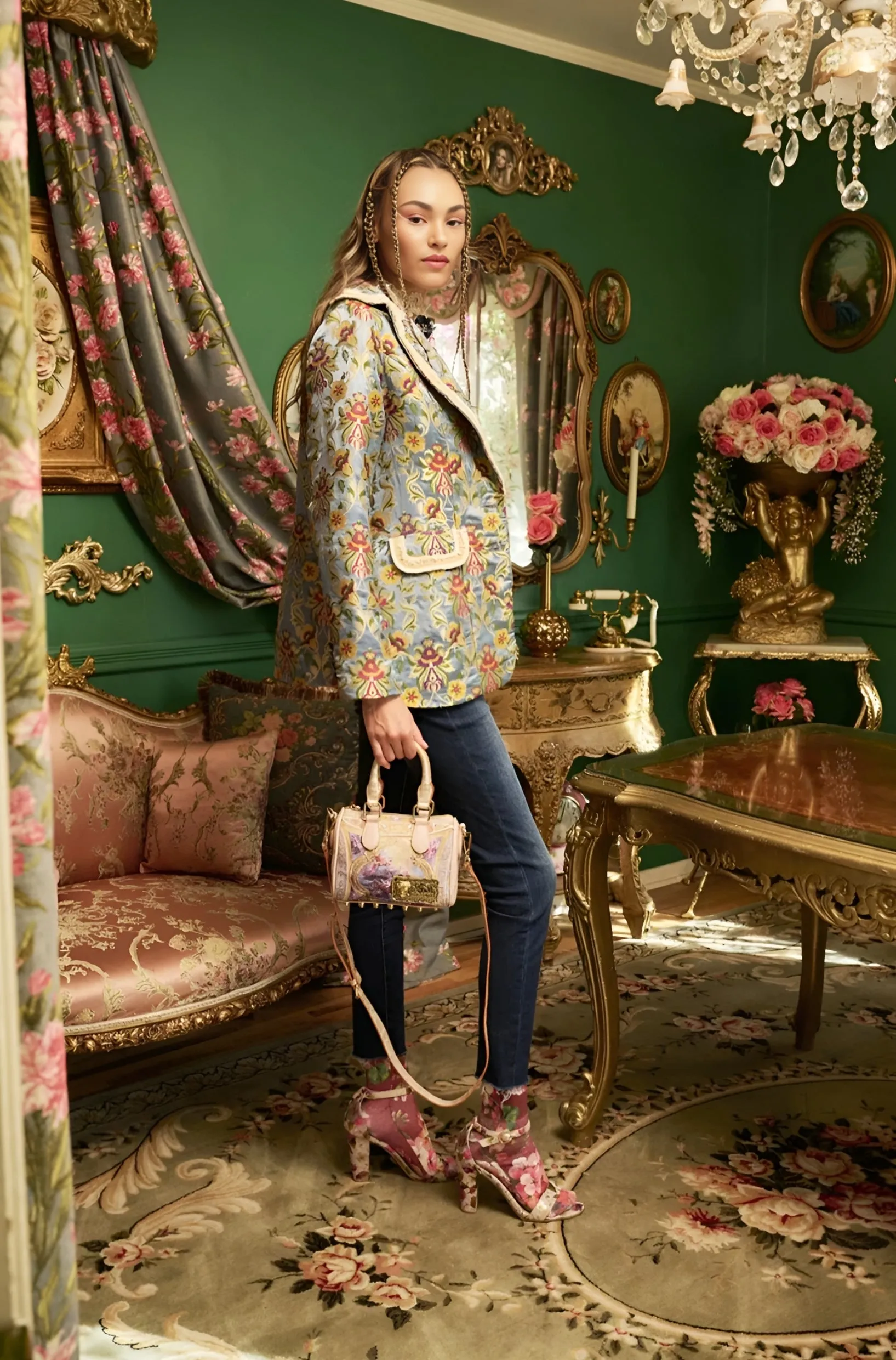 Aratta Renaissance Silk Jacquard Blazer