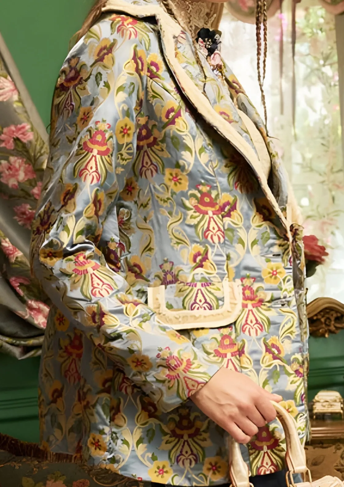 Aratta Renaissance Silk Jacquard Blazer