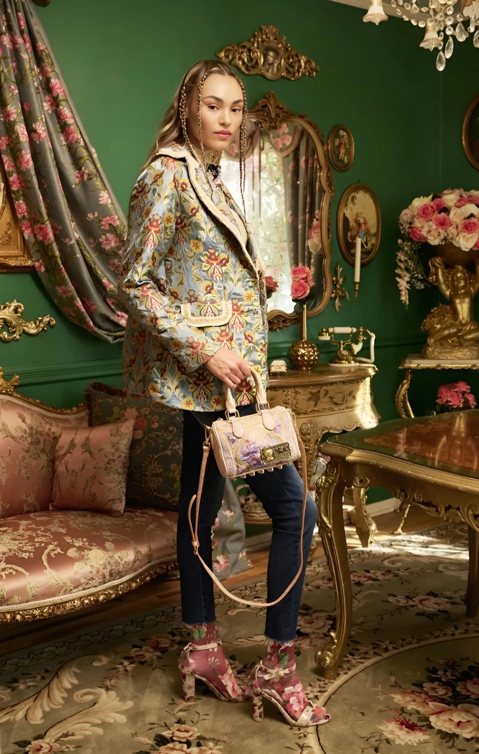 Aratta Renaissance Silk Jacquard Blazer