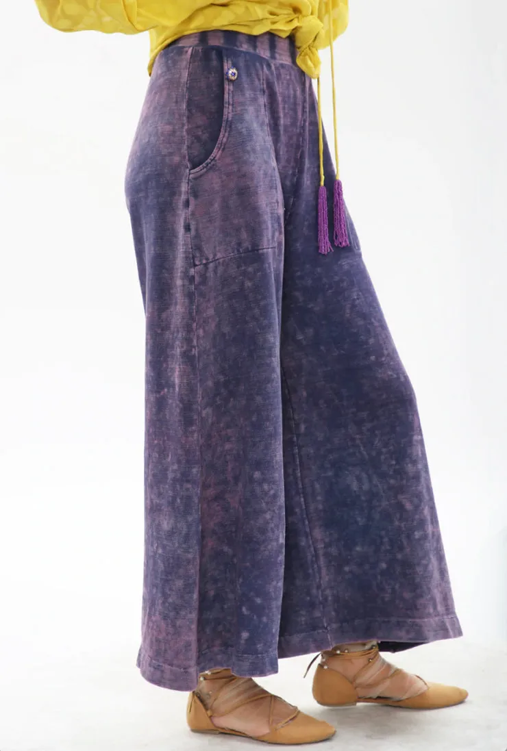 Aratta She Does Not Care Pants- Washed Eggplant