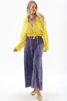 Aratta She Does Not Care Pants- Washed Eggplant