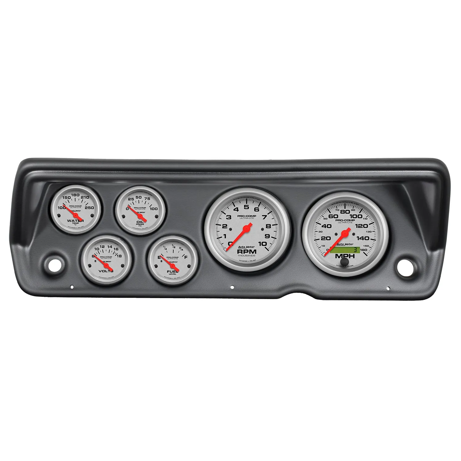 AutoMeter 7031-UL DIRECT FIT DASH KIT; ABODY/DUSTER/DEMON/DART 70-76; TACH/MPH/FUEL/OILP/WTMP/VOLT