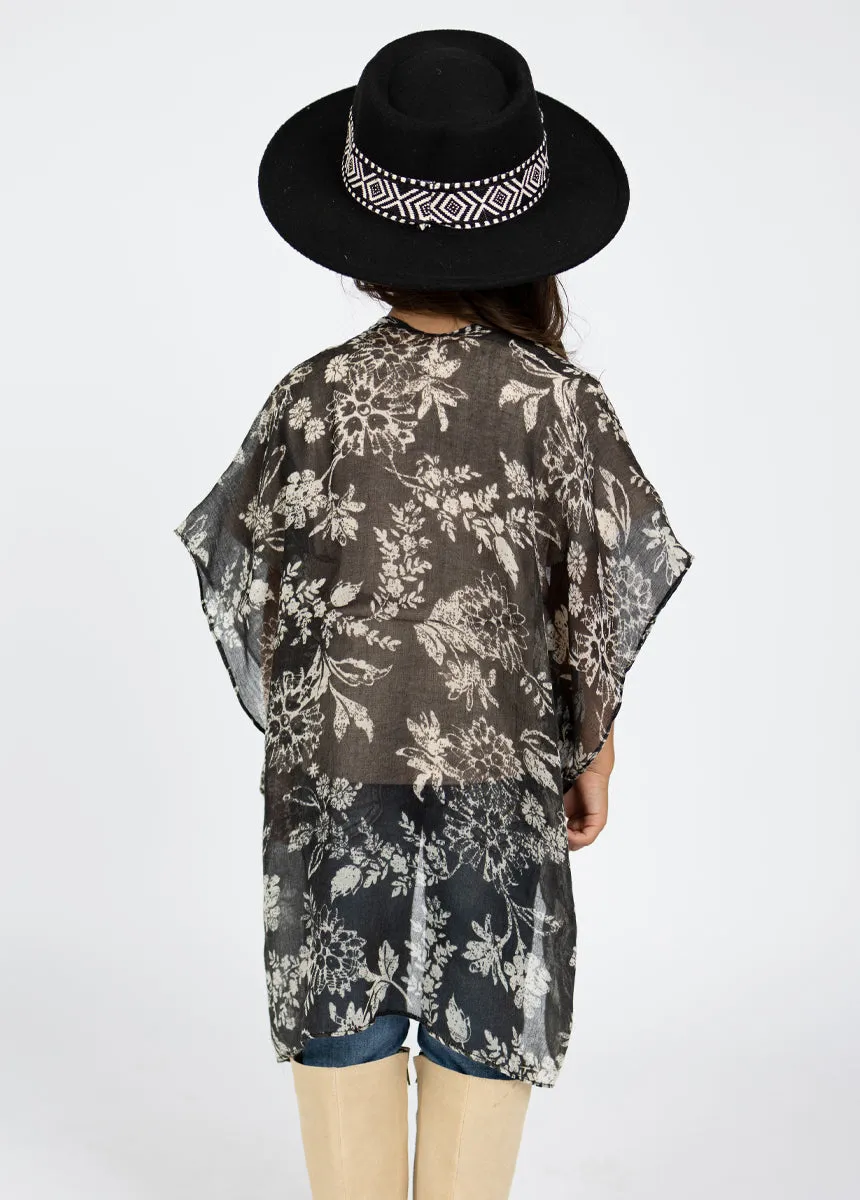 Avalon Duster in Black Block Print