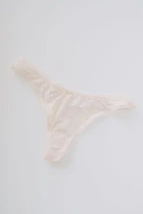 bamboo underwear - thong - cream