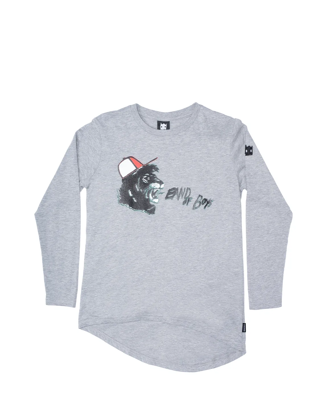 band of boys Shouting Lion Asymmetric LS Tee