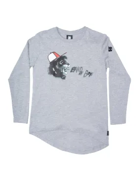 band of boys Shouting Lion Asymmetric LS Tee