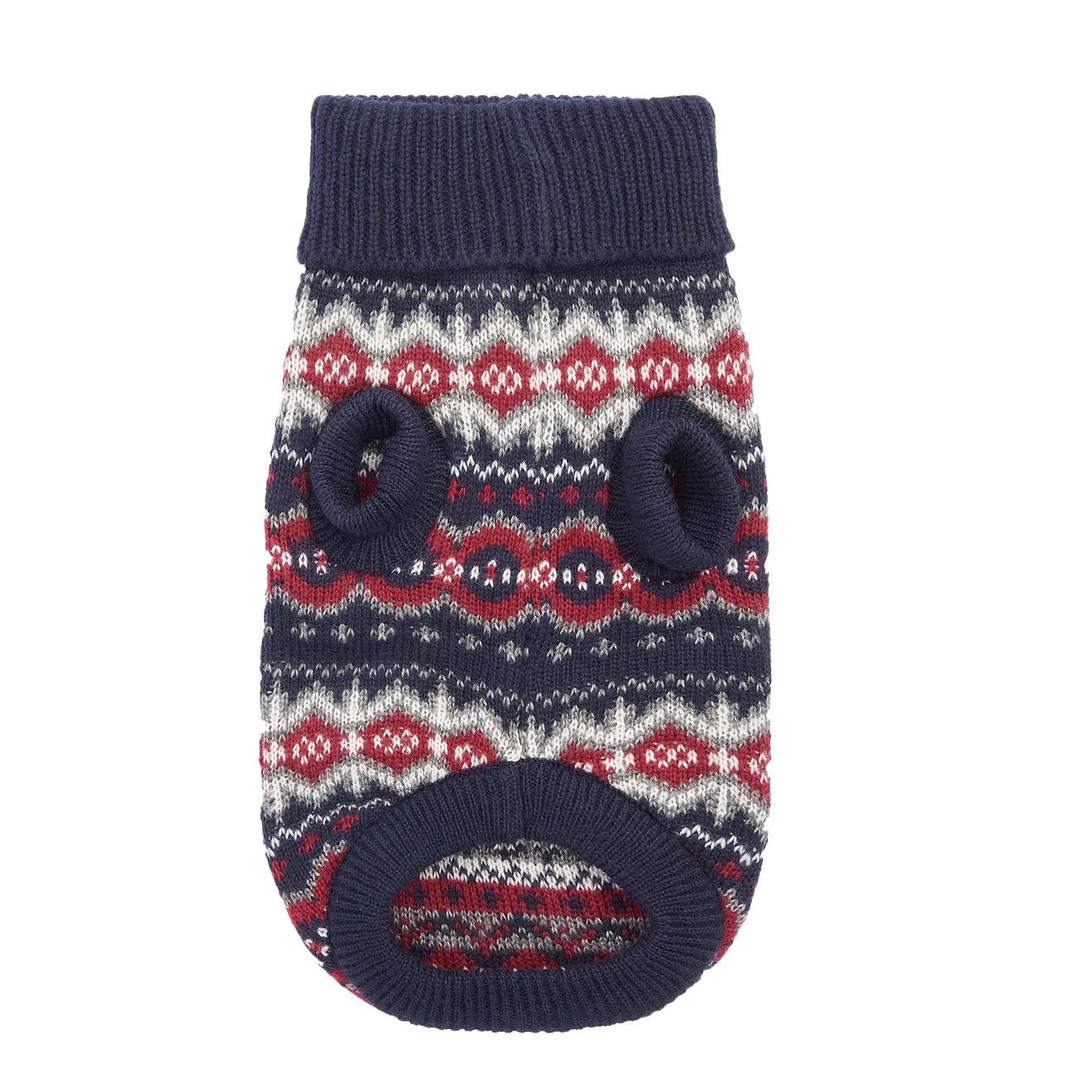 Barbour Case Fairisle Dog Jumper Blue Granite
