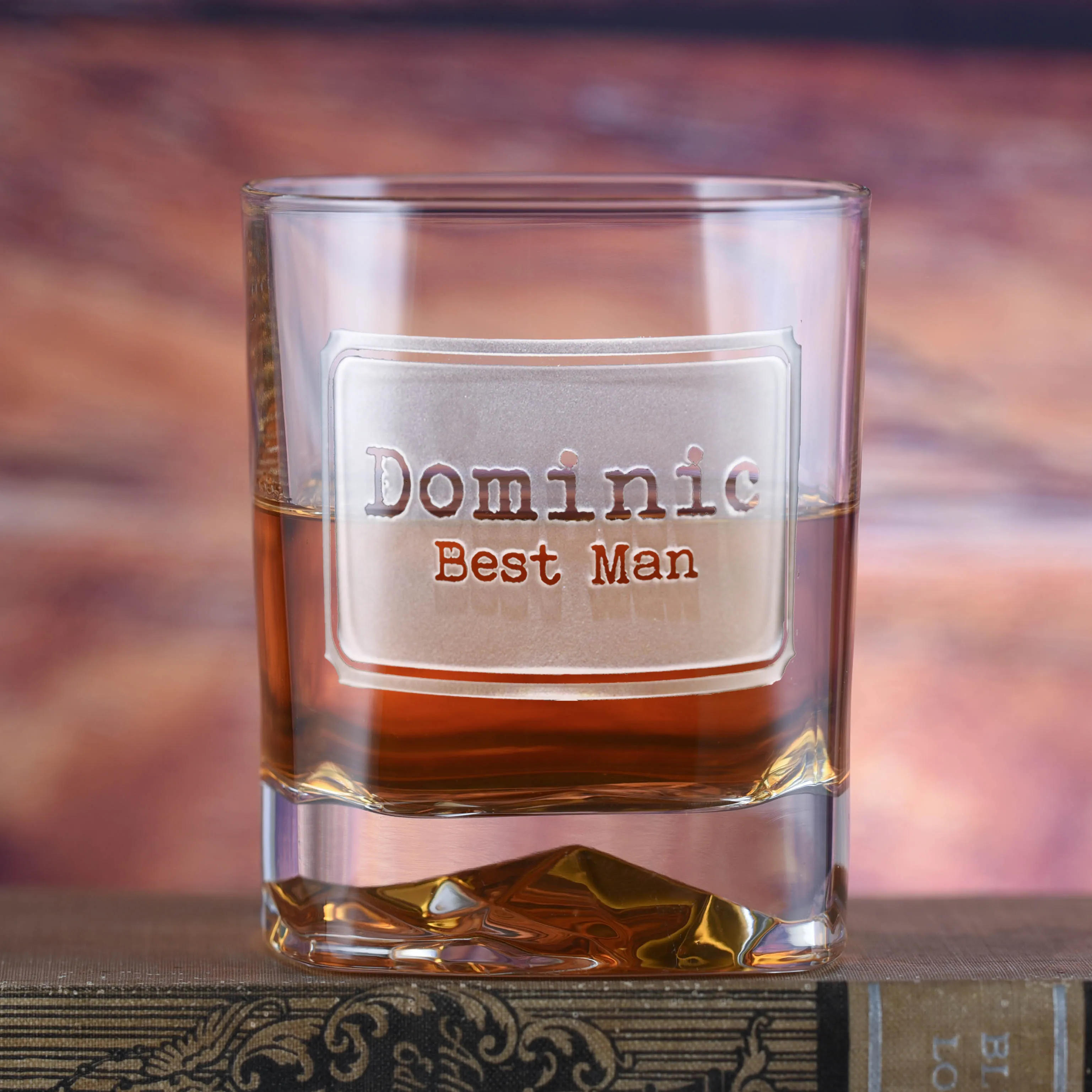 Best Man Gift Whiskey Glass - Luigi Bormioli On The Rocks