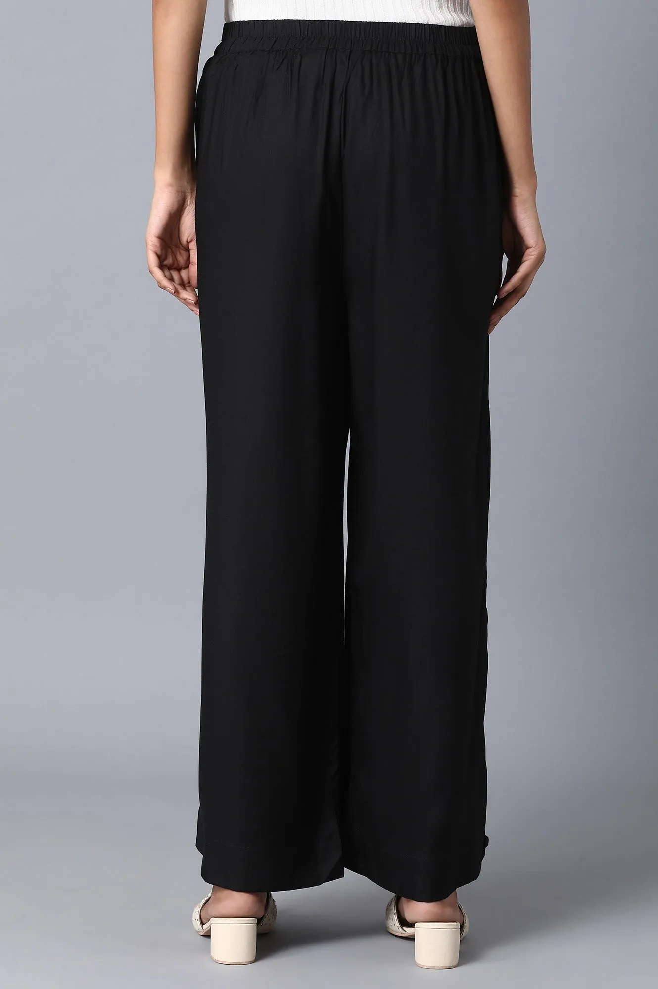 Black Loose Fit Palazzo