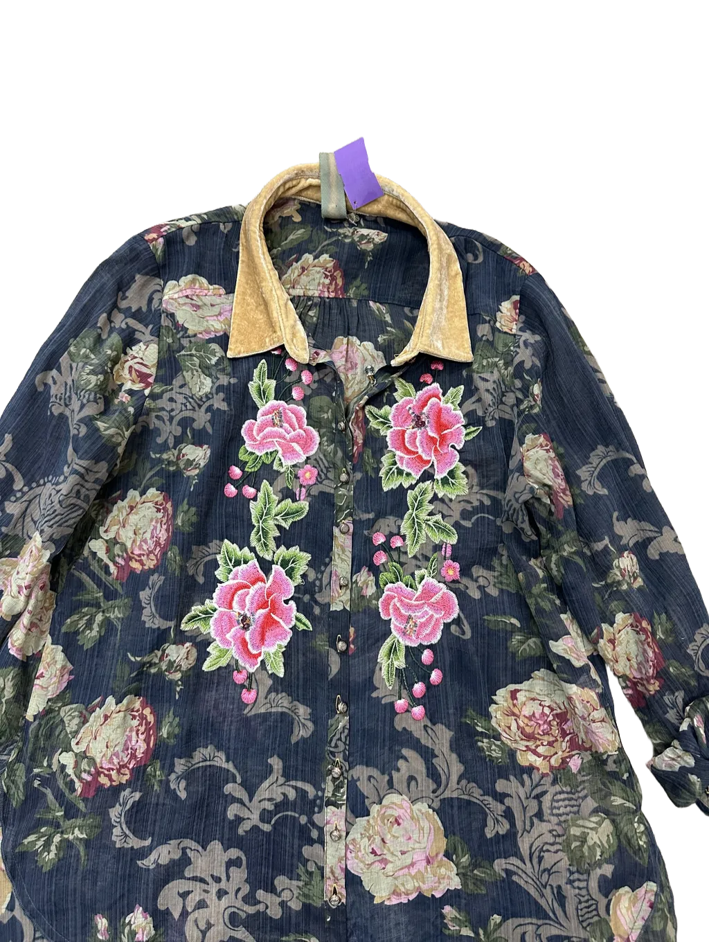 Blouse Long Sleeve By Aratta Silent Journey  Size: L