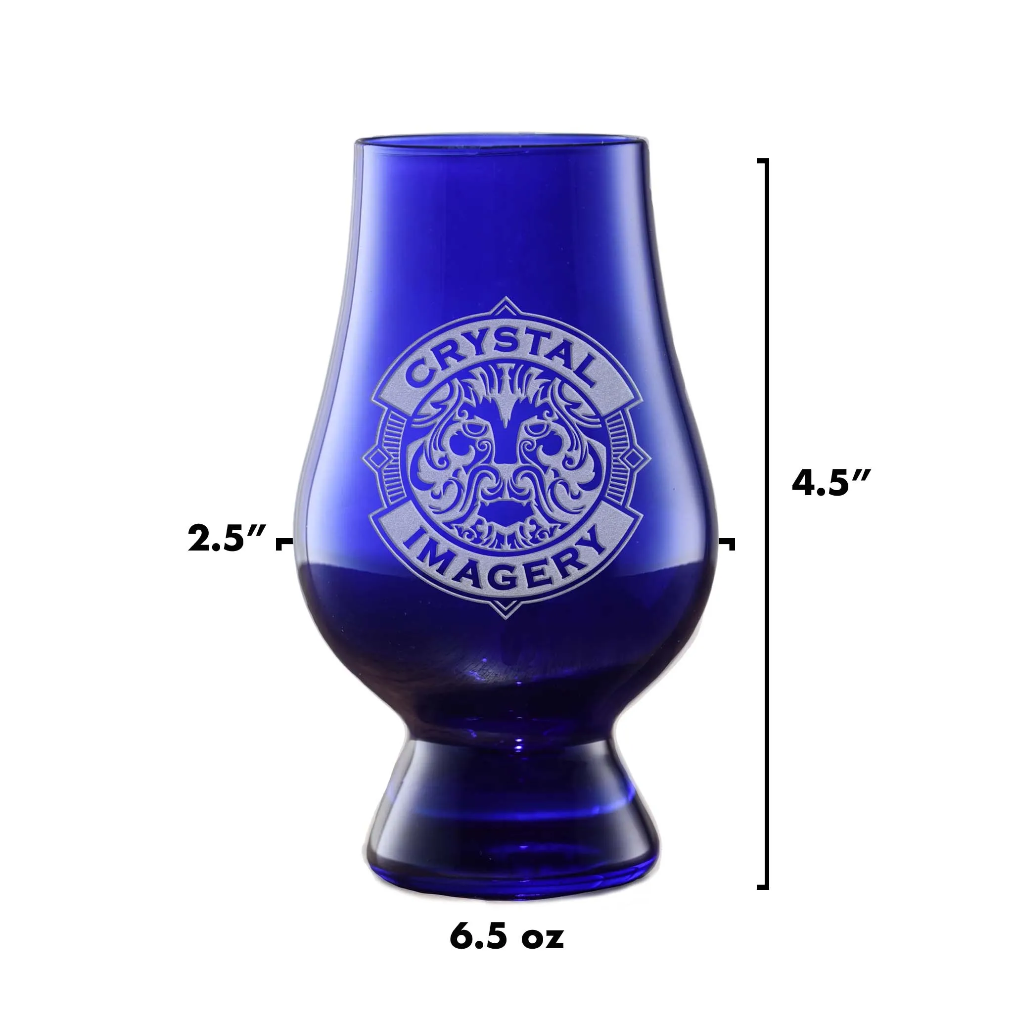 Blue Glencairn Whisky Glass With Monogram