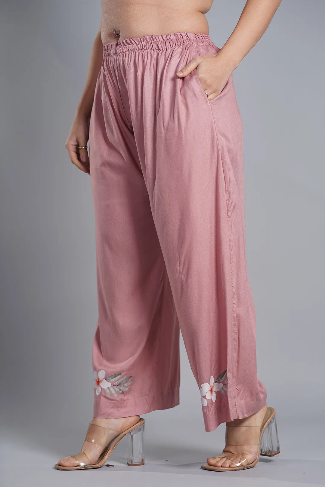 Blush PrintedPalazzoPants - BlushingBeauty