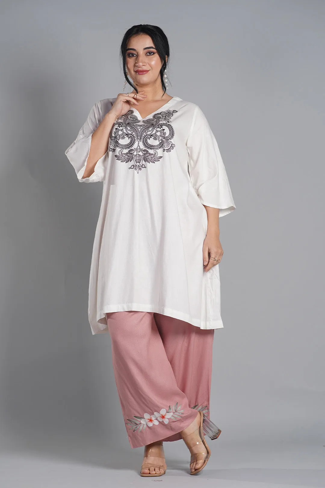 Blush PrintedPalazzoPants - BlushingBeauty
