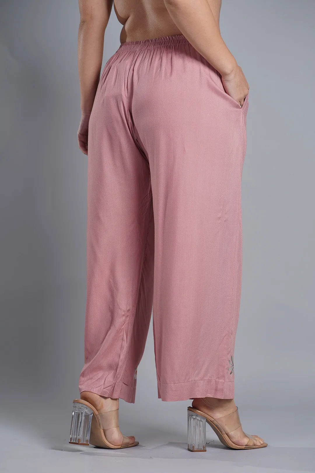 Blush PrintedPalazzoPants - BlushingBeauty
