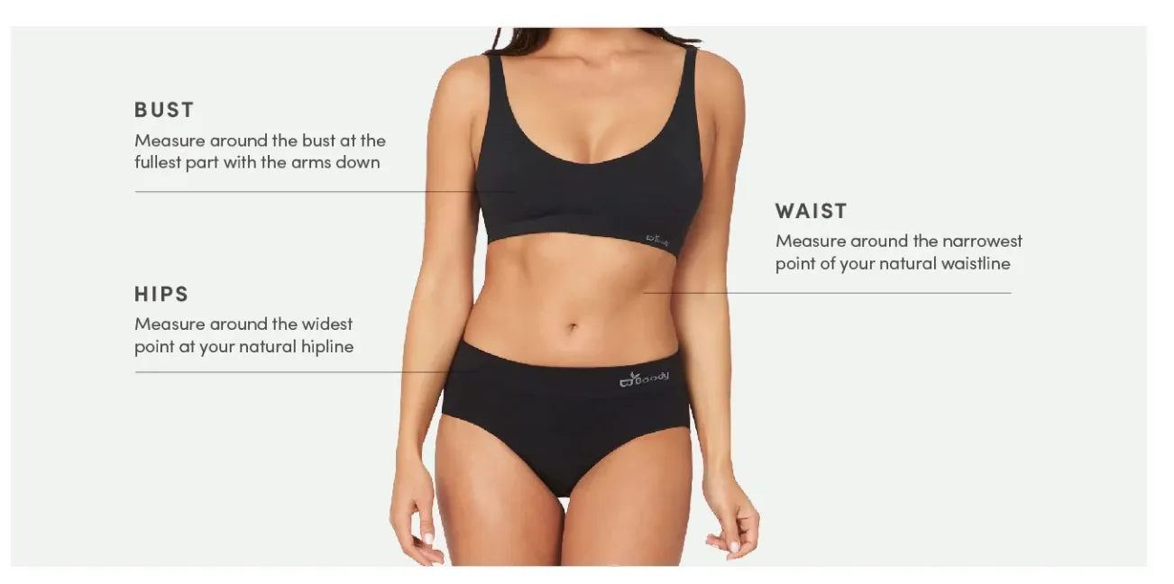 Boody Organic Bamboo Classic Bikini Light Grey Marl
