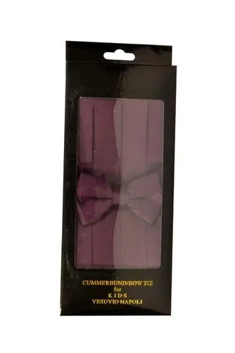 Boys Eggplant Cummerbund and Bow Tie Set
