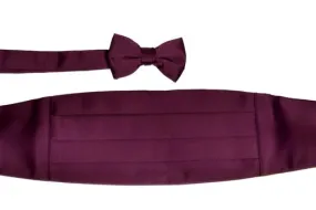 Boys Eggplant Cummerbund and Bow Tie Set