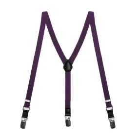 Boys' Eggplant Purple Skinny Suspenders