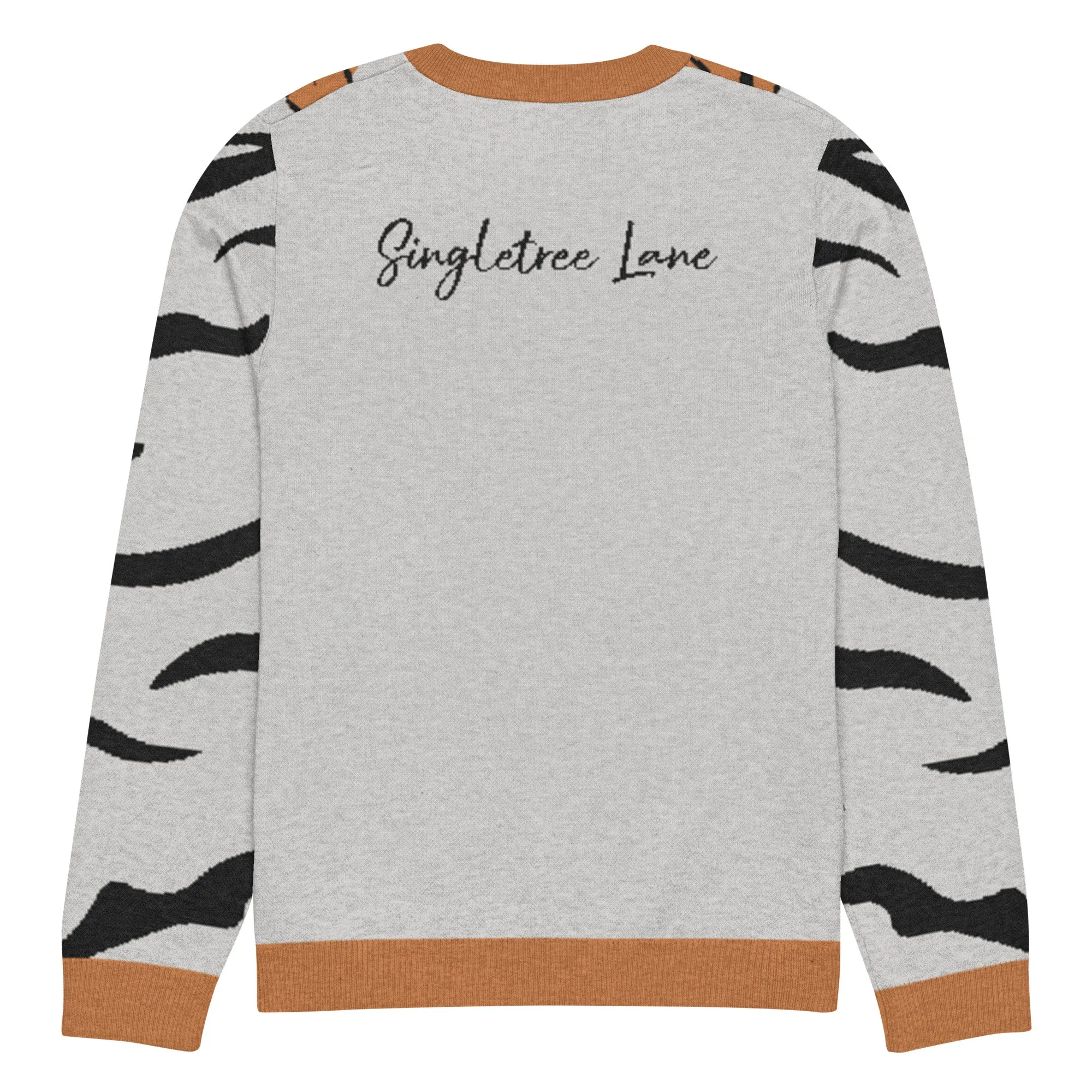 Climbing to the Top in Grey Knitted Crewneck Sweater