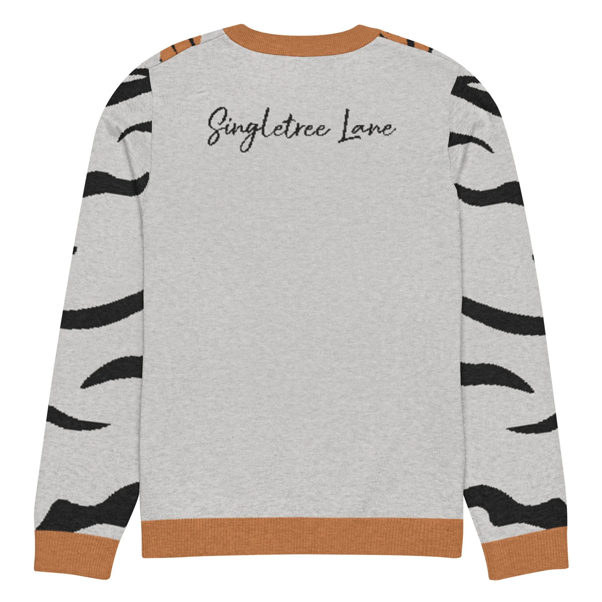 Climbing to the Top in Grey Knitted Crewneck Sweater