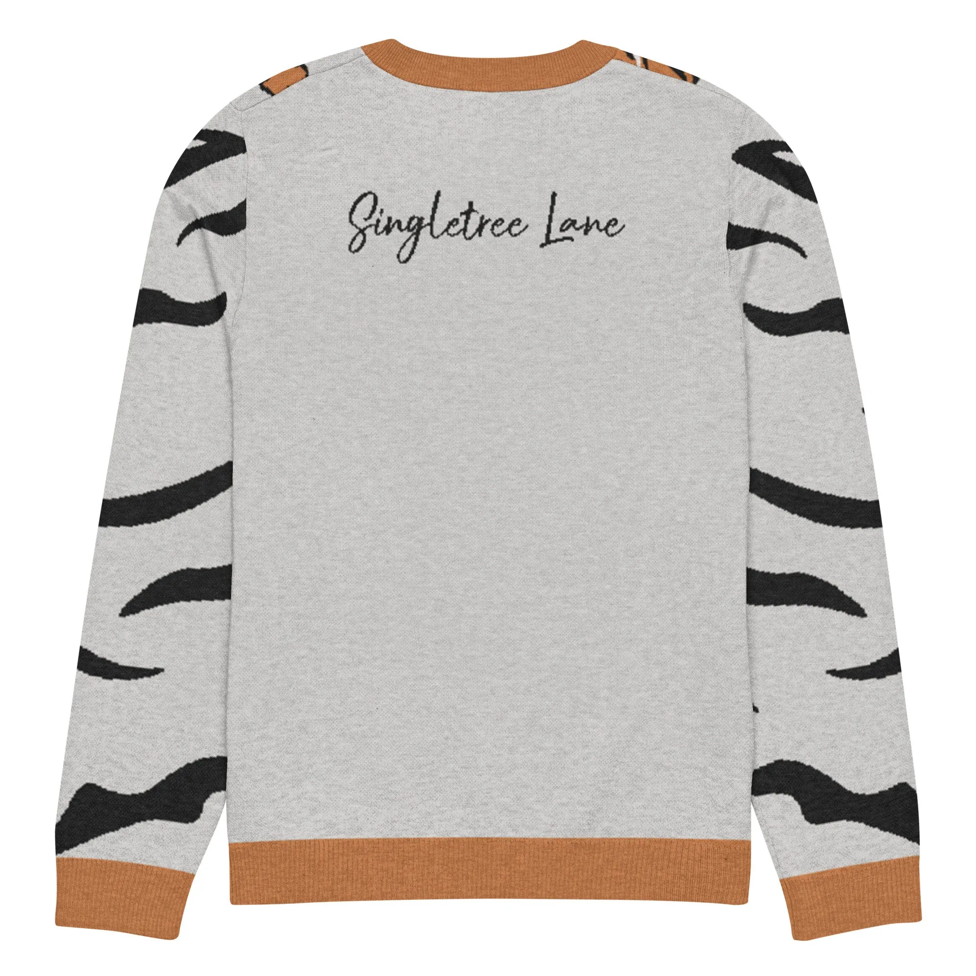 Climbing to the Top in Grey Knitted Crewneck Sweater
