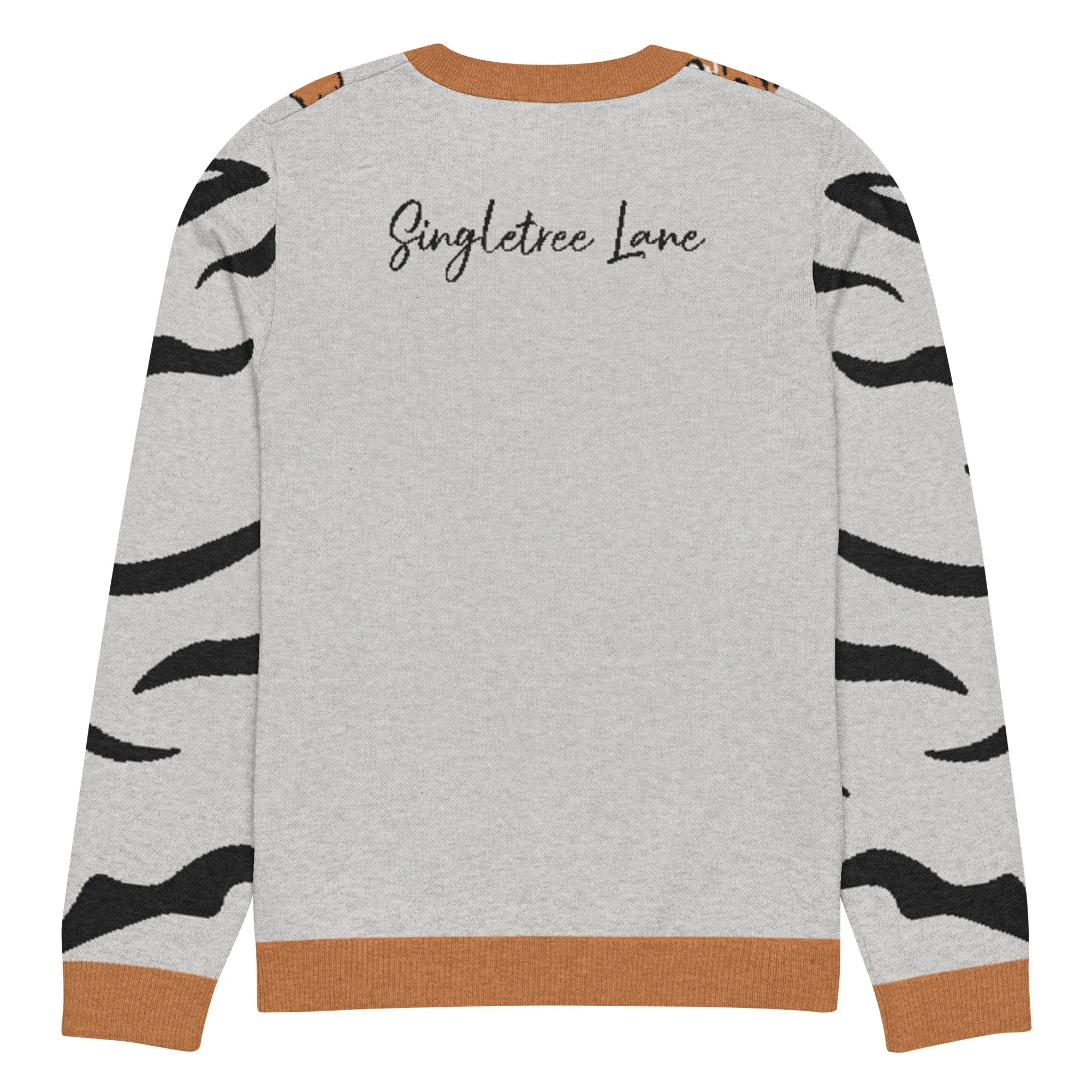 Climbing to the Top in Grey Knitted Crewneck Sweater