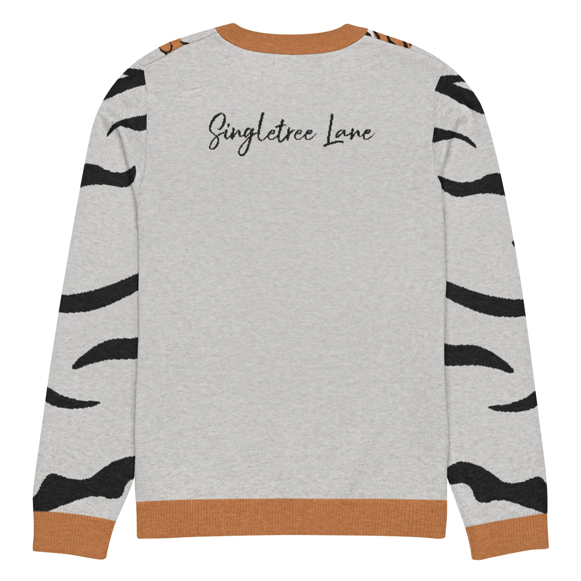 Climbing to the Top in Grey Knitted Crewneck Sweater
