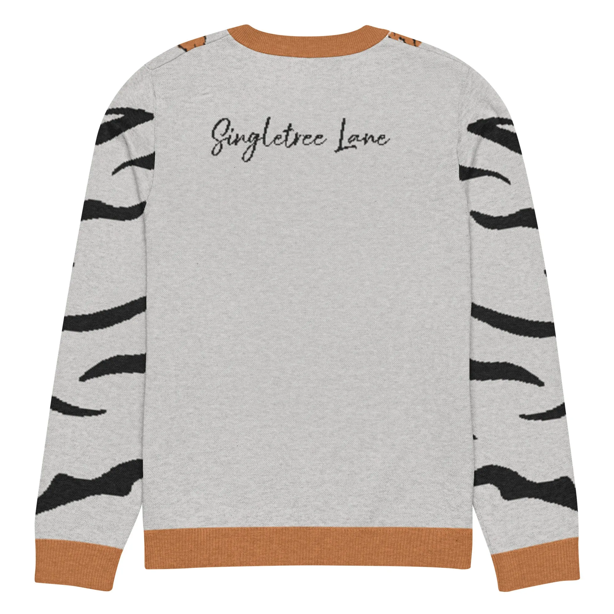 Climbing to the Top in Grey Knitted Crewneck Sweater