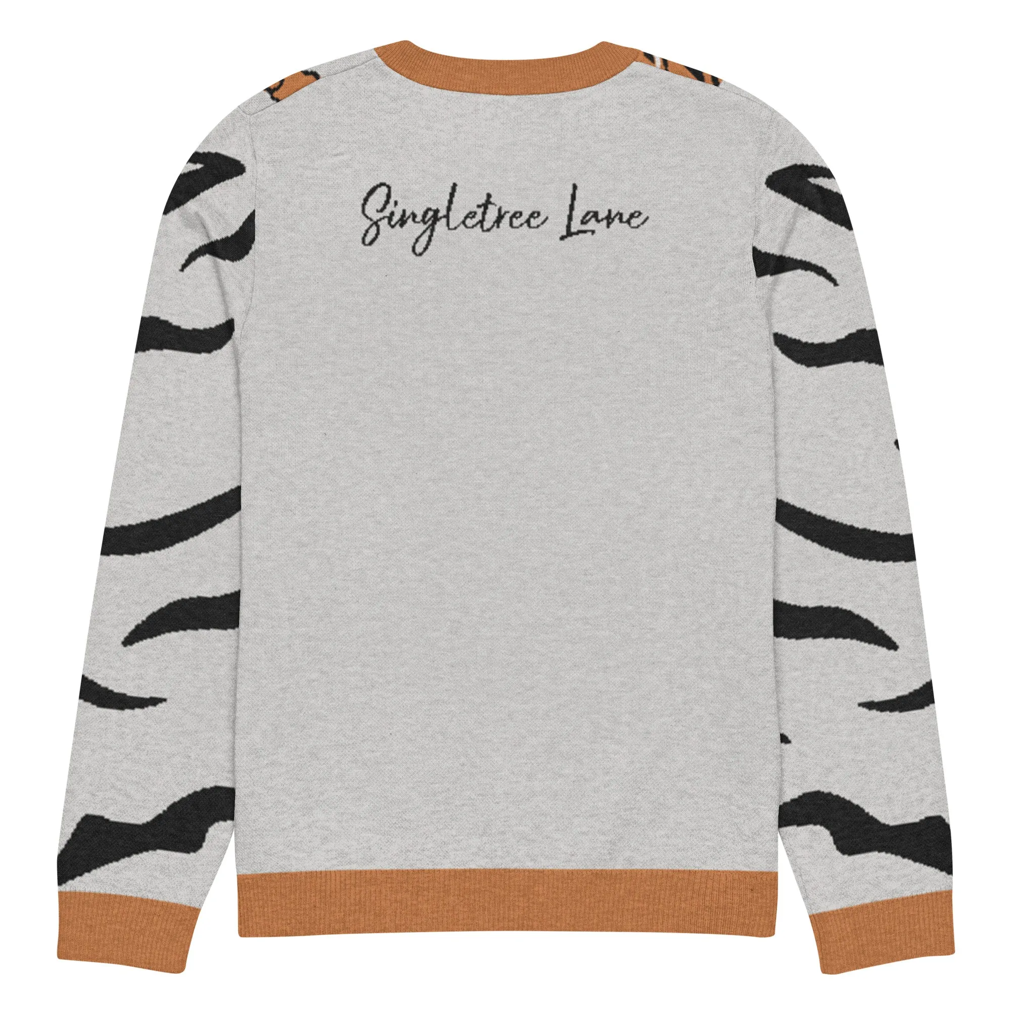 Climbing to the Top in Grey Knitted Crewneck Sweater