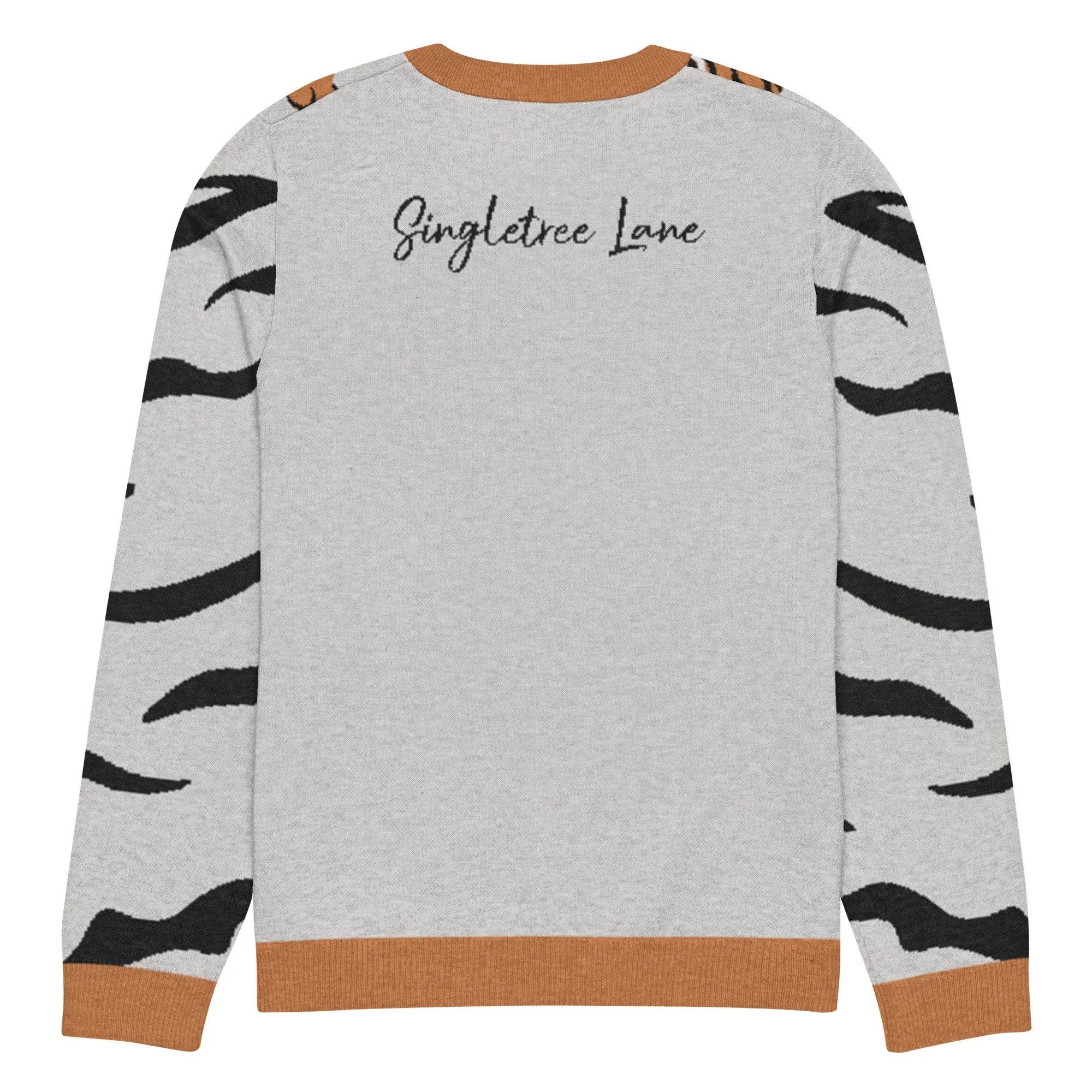 Climbing to the Top in Grey Knitted Crewneck Sweater