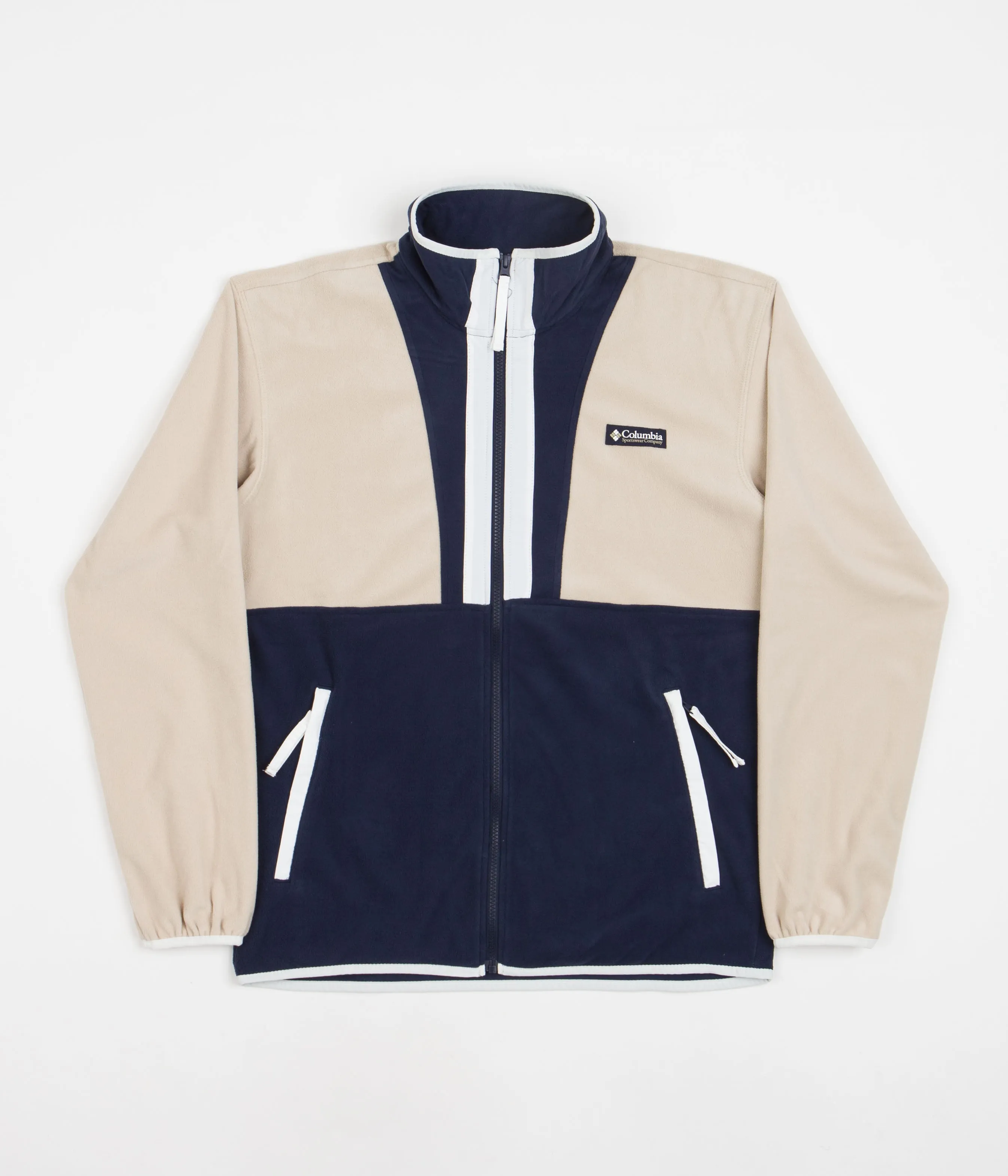 Columbia Back Bowl Lightweight Fleece - Ancient Fossil / Collegiate Navy / White