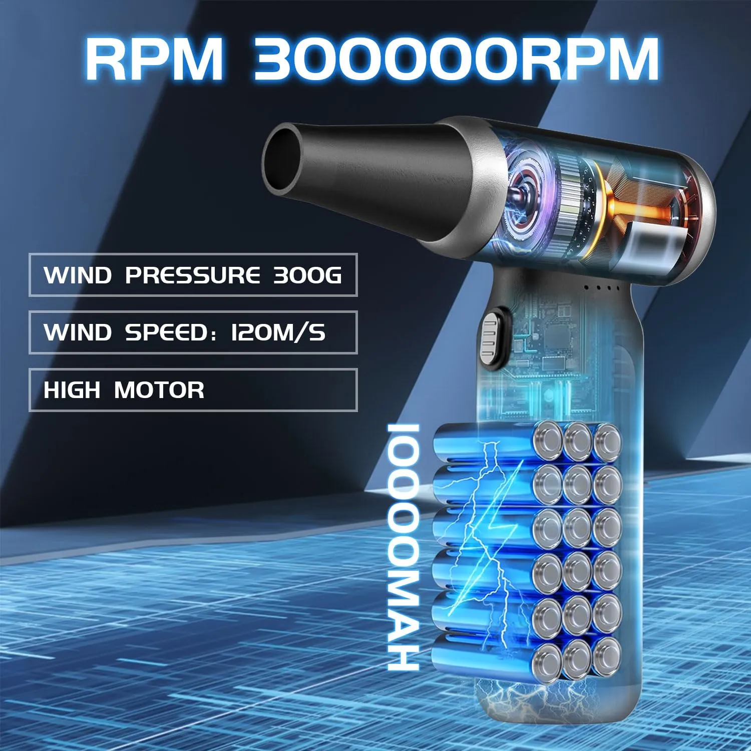 Compressed-Air-Duster-Blower-Fan-pc Duster Electric 300000RPM- Replace Compressed air can-Keyboard Clean-car Cleaning Kits-Turbo Fan-Car Dryer air Blower-Jet Fan-No air Canned dusters for Cleaning