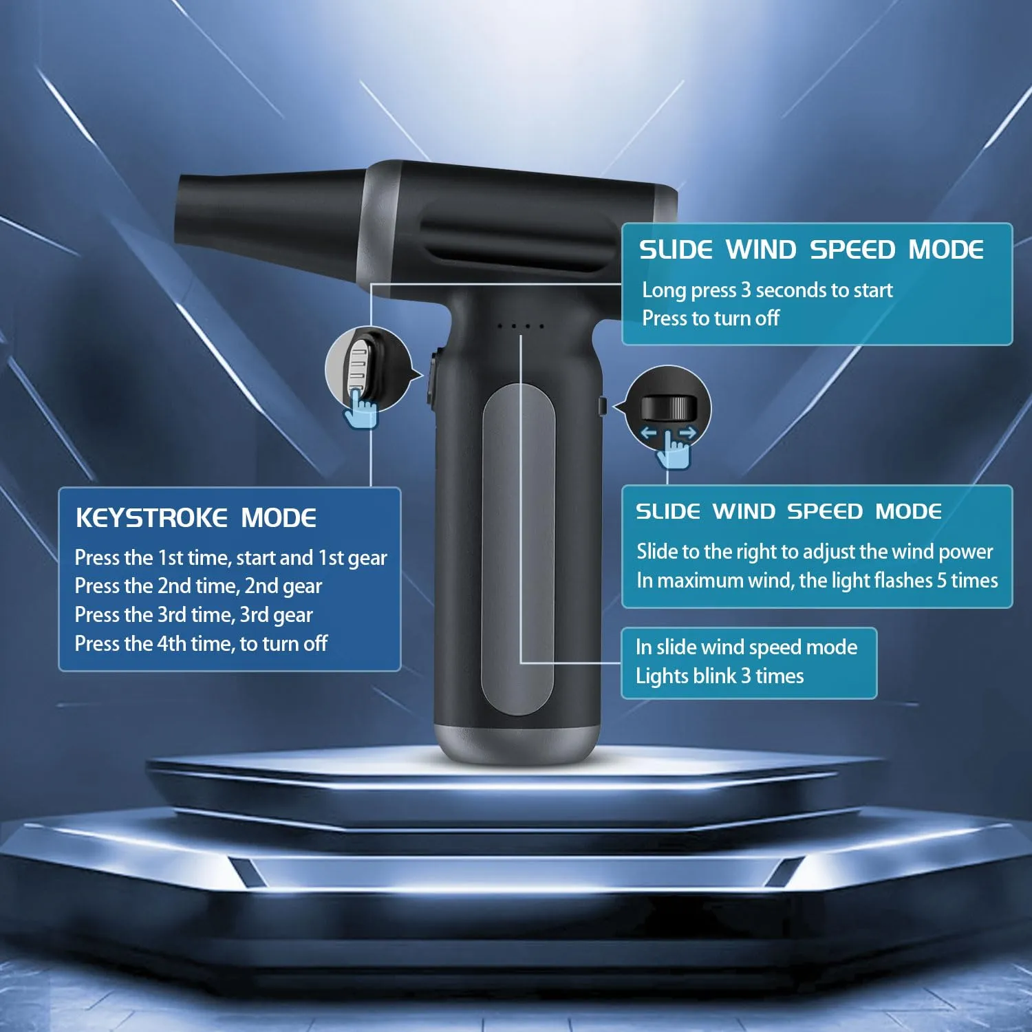 Compressed-Air-Duster-Blower-Fan-pc Duster Electric 300000RPM- Replace Compressed air can-Keyboard Clean-car Cleaning Kits-Turbo Fan-Car Dryer air Blower-Jet Fan-No air Canned dusters for Cleaning