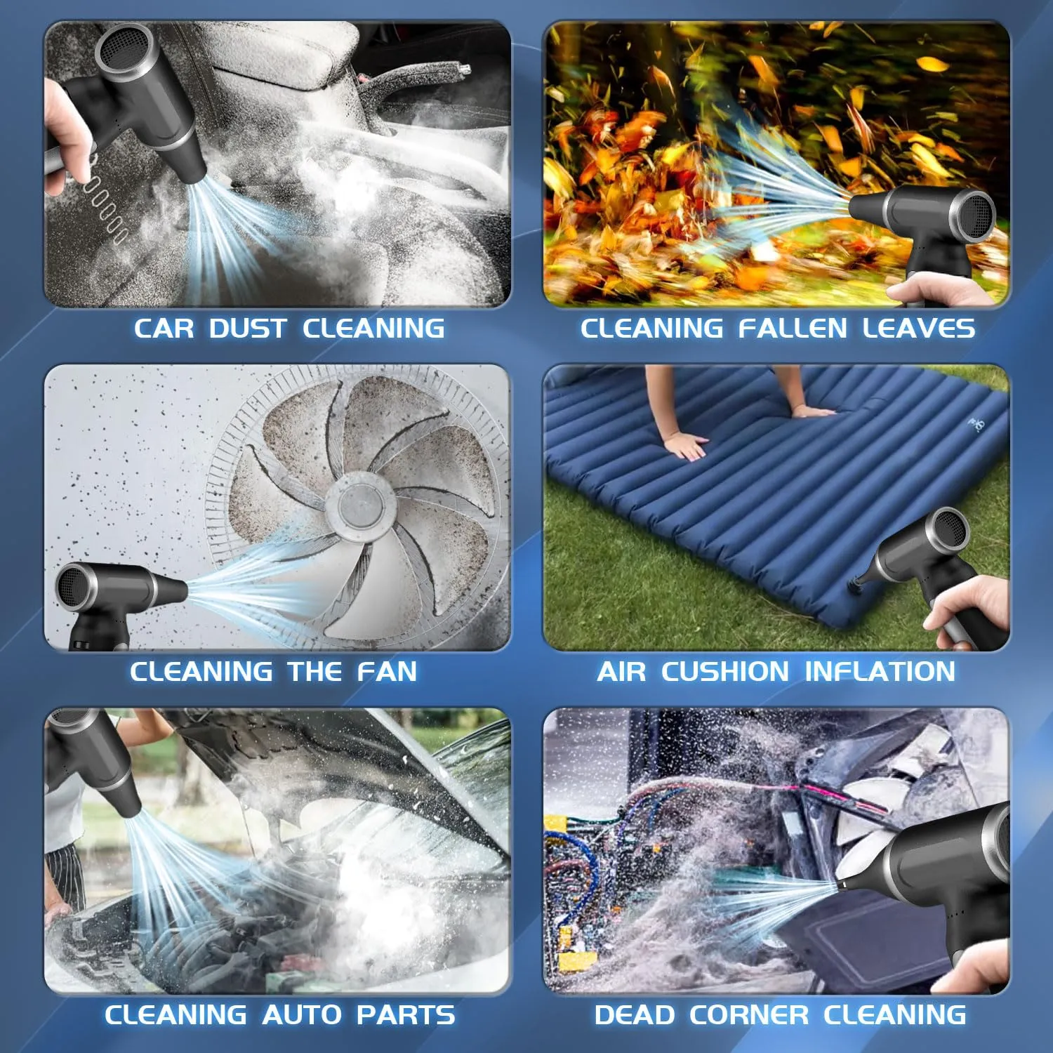 Compressed-Air-Duster-Blower-Fan-pc Duster Electric 300000RPM- Replace Compressed air can-Keyboard Clean-car Cleaning Kits-Turbo Fan-Car Dryer air Blower-Jet Fan-No air Canned dusters for Cleaning