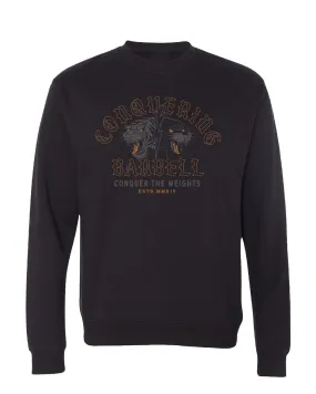 Conquering Barbell Raw Power Crewneck
